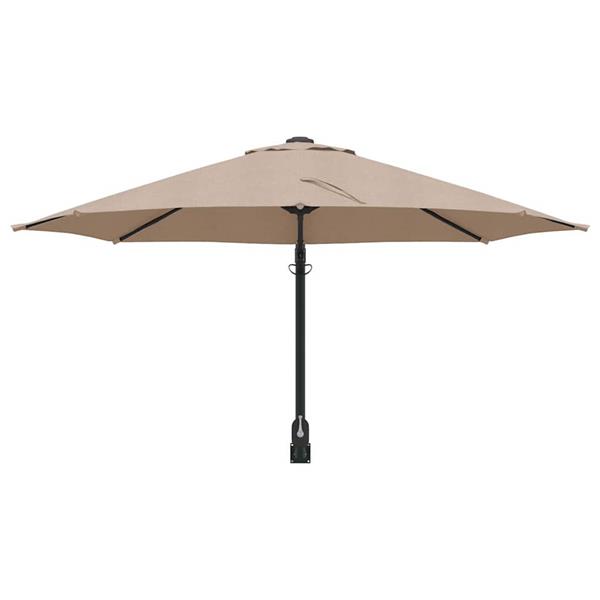 Grote foto vidaxl tuinparasol taupe en zwart 248 x 248 x 148 cm tuin en terras overige tuin en terras