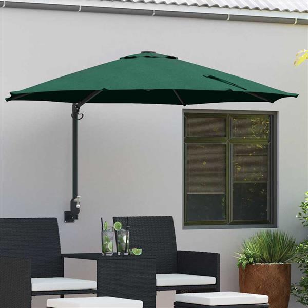 Grote foto vidaxl tuinparasol groen en zwart 248 x 248 x 148 cm tuin en terras overige tuin en terras