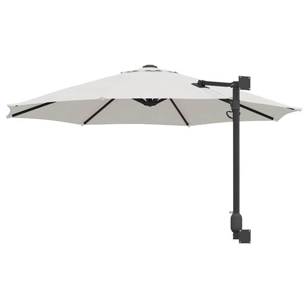 Grote foto vidaxl tuinparasol beige en zwart 248 x 248 x 148 cm tuin en terras overige tuin en terras