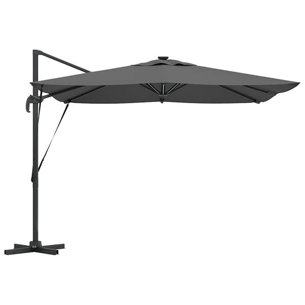 Grote foto vidaxl parasol antraciet 286 x 284 x 270 cm aluminium en polyester tuin en terras overige tuin en terras
