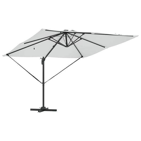 Grote foto vidaxl parasol zand 286 x 285 x 270 cm aluminium tuin en terras overige tuin en terras