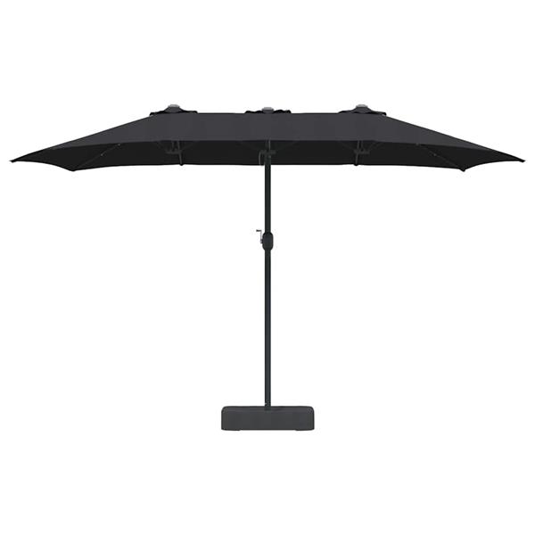 Grote foto vidaxl tuinparasol zwart 385 x 209 x 244 cm stof tuin en terras overige tuin en terras