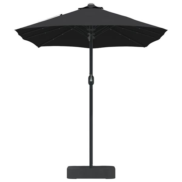 Grote foto vidaxl tuinparasol zwart 385 x 209 x 244 cm stof tuin en terras overige tuin en terras