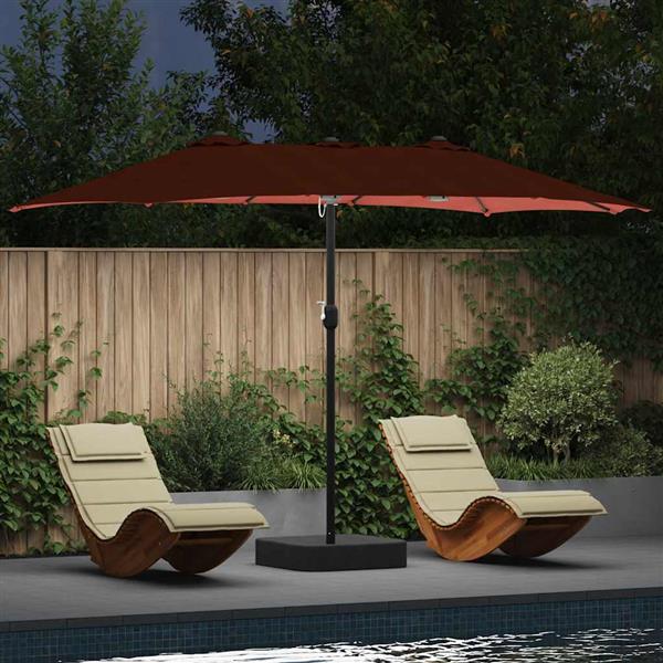Grote foto vidaxl tuinparasol terracotta 385 x 209 x 244 cm stof tuin en terras overige tuin en terras