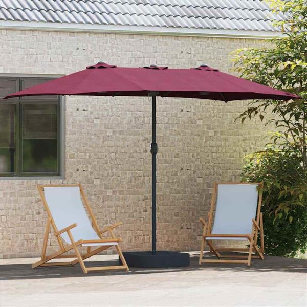 Grote foto vidaxl tuinparasol bordeauxrood 385 x 209 x 244 cm stof tuin en terras overige tuin en terras