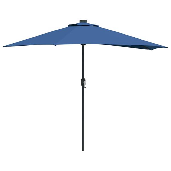 Grote foto vidaxl tuinparasol azurblauw 294 x 150 x 224 cm polyester en staal tuin en terras overige tuin en terras