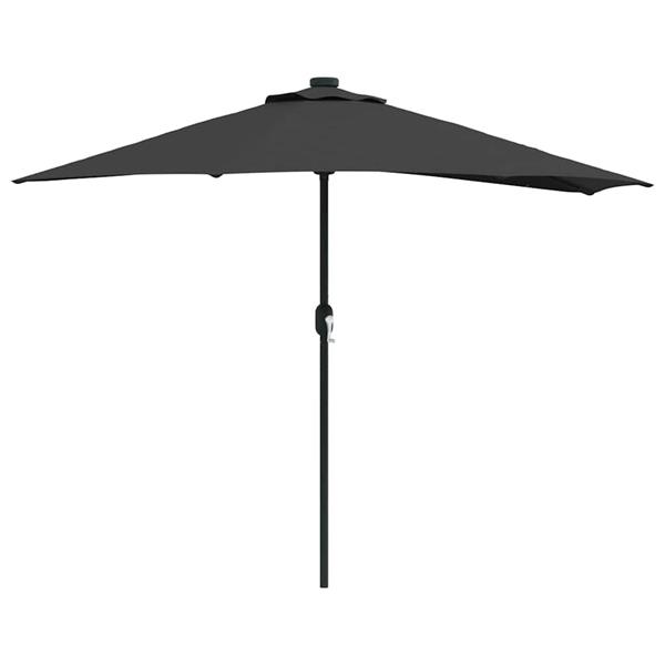 Grote foto vidaxl tuinparasol zwart 294 x 150 x 224 cm stof tuin en terras overige tuin en terras