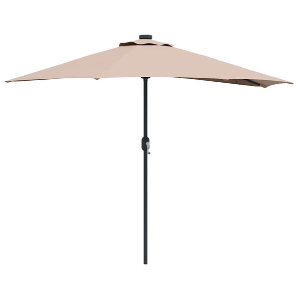 Grote foto vidaxl tuinparasol taupe 294 x 150 x 224 cm stof tuin en terras overige tuin en terras
