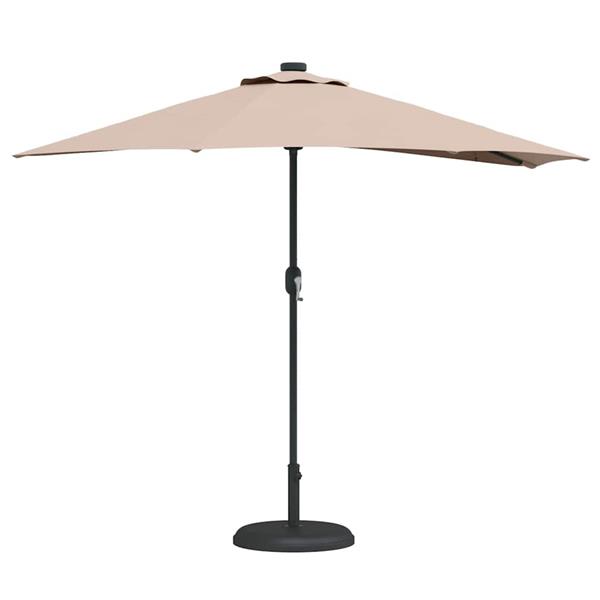 Grote foto vidaxl tuinparasol taupe 294 x 150 x 224 cm stof tuin en terras overige tuin en terras