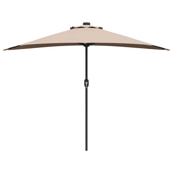 Grote foto vidaxl tuinparasol taupe 294 x 150 x 224 cm stof tuin en terras overige tuin en terras
