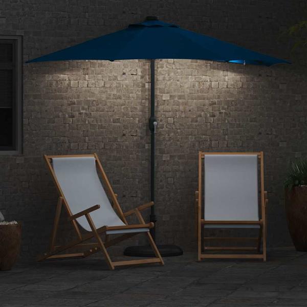 Grote foto vidaxl tuinparasol blauw 294 x 150 x 223 cm stof tuin en terras overige tuin en terras