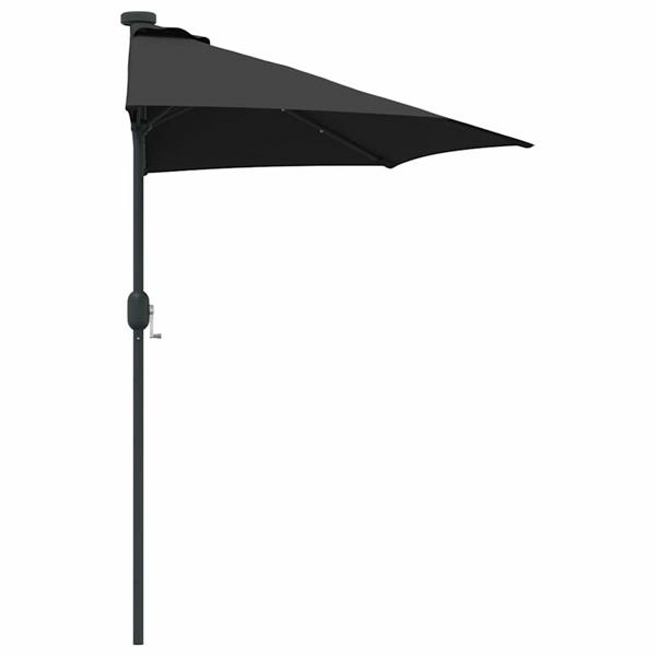 Grote foto vidaxl tuinparasol zwart 294 x 150 x 223 cm stof tuin en terras overige tuin en terras