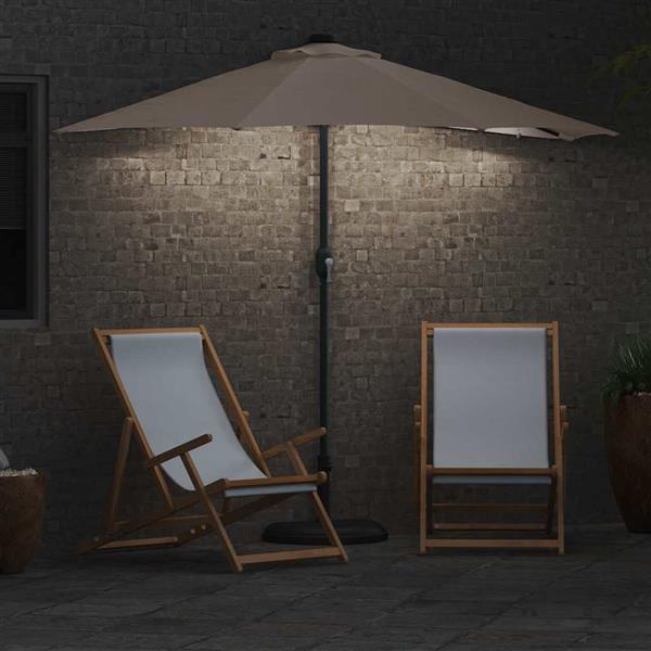 Grote foto vidaxl tuinparasol taupe 294 x 150 x 223 cm stof tuin en terras overige tuin en terras