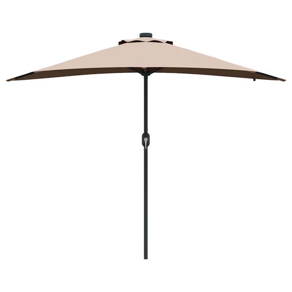 Grote foto vidaxl tuinparasol taupe 294 x 150 x 223 cm stof tuin en terras overige tuin en terras