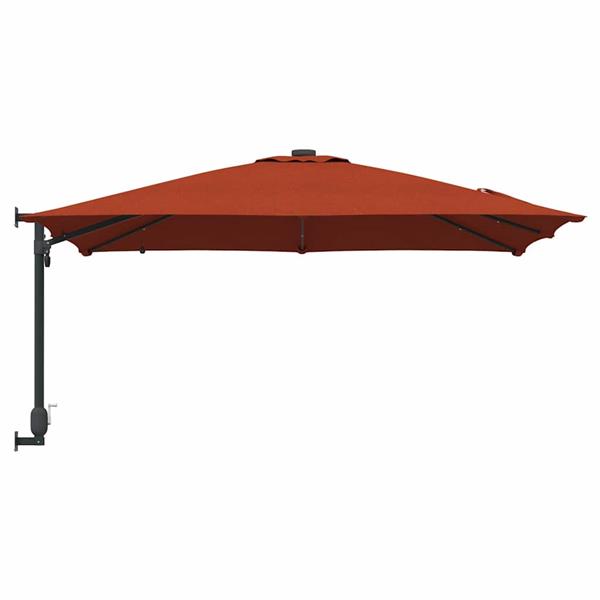 Grote foto vidaxl tuinparasol terracotta 248.5 x 247.5 x 160 cm stof tuin en terras overige tuin en terras