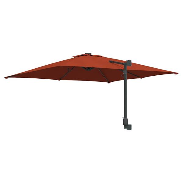 Grote foto vidaxl tuinparasol terracotta 248.5 x 247.5 x 160 cm stof tuin en terras overige tuin en terras