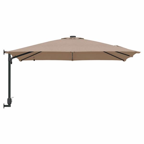 Grote foto vidaxl tuinparasol taupe 248.5 x 247.5 x 160 cm stof tuin en terras overige tuin en terras