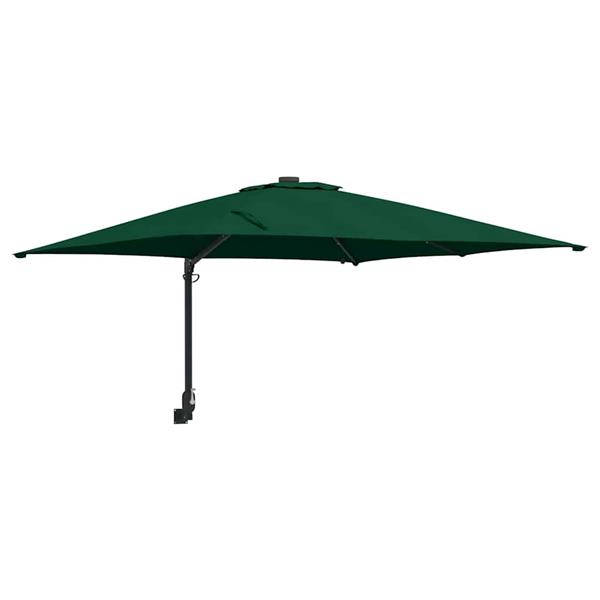 Grote foto vidaxl tuinparasol groen 248.5 x 247.5 x 160 cm stof tuin en terras overige tuin en terras