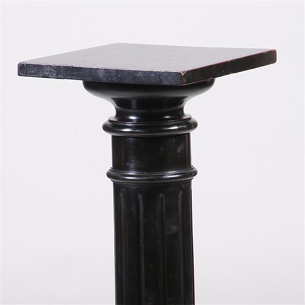 Grote foto zwart gepolitoerde zuil met cannelures ca 1875 hollands no.322115 antiek en kunst stoelen en banken