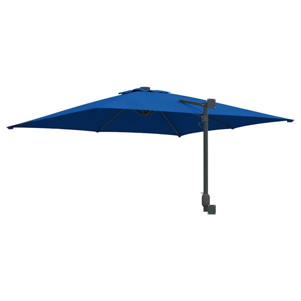 Grote foto vidaxl tuinparasol blauw en zwart 248.5 x 247.5 x 160 cm tuin en terras overige tuin en terras