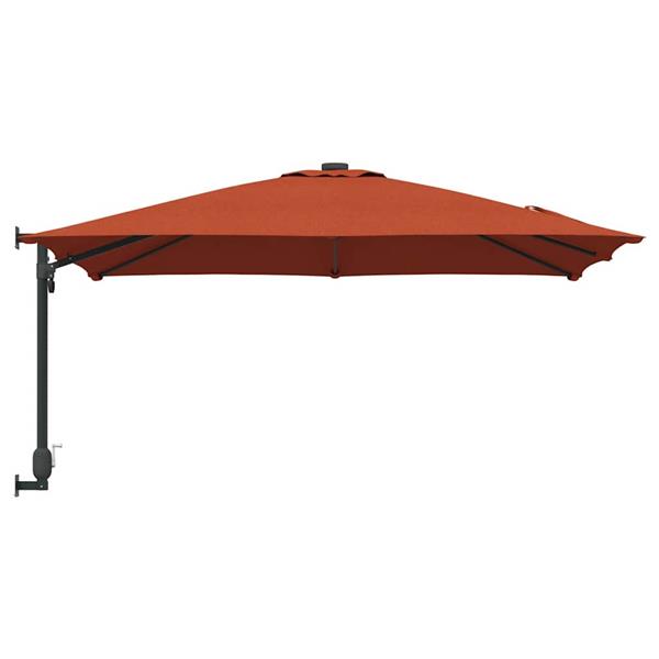 Grote foto vidaxl tuinparasol rood en zwart 248.5 x 247.5 x 160 cm tuin en terras overige tuin en terras