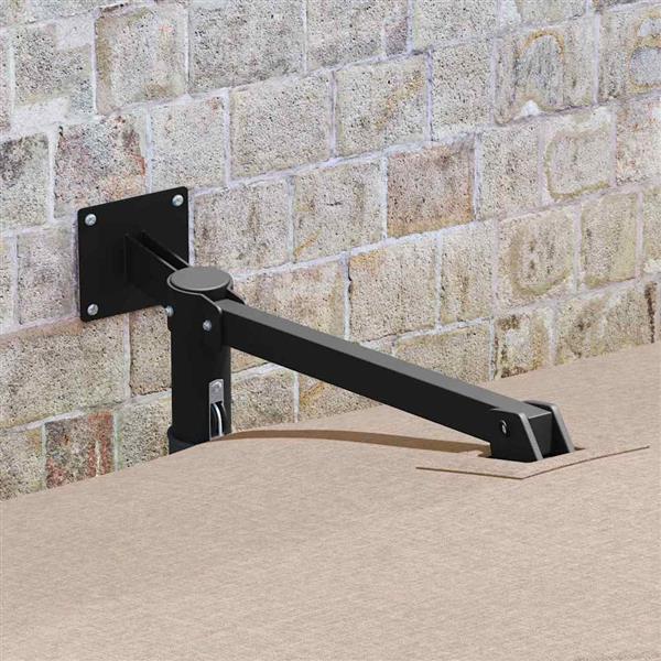 Grote foto vidaxl tuinparasol taupe en zwart 248.5 x 247.5 x 160 cm tuin en terras overige tuin en terras