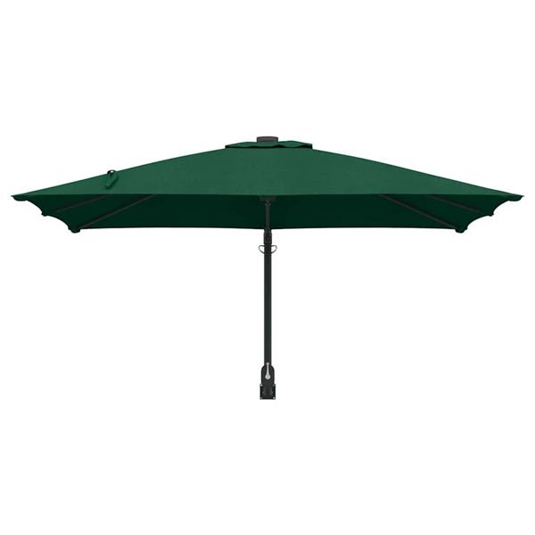 Grote foto vidaxl tuinparasol groen 248 5 x 247 5 x 160 cm polyester en staal tuin en terras overige tuin en terras