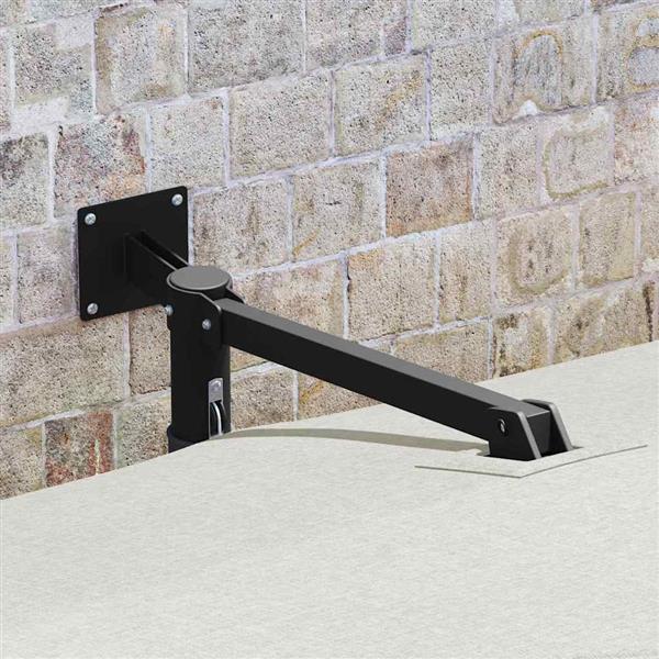 Grote foto vidaxl tuinparasol beige en zwart 248.5 x 247.5 x 160 cm tuin en terras overige tuin en terras