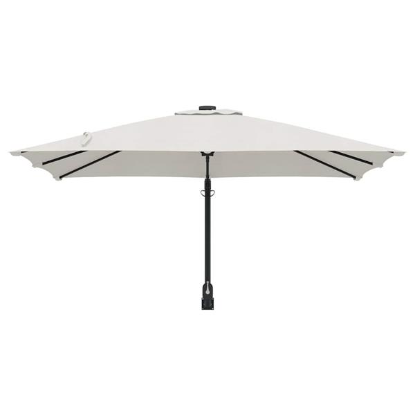 Grote foto vidaxl tuinparasol beige en zwart 248.5 x 247.5 x 160 cm tuin en terras overige tuin en terras
