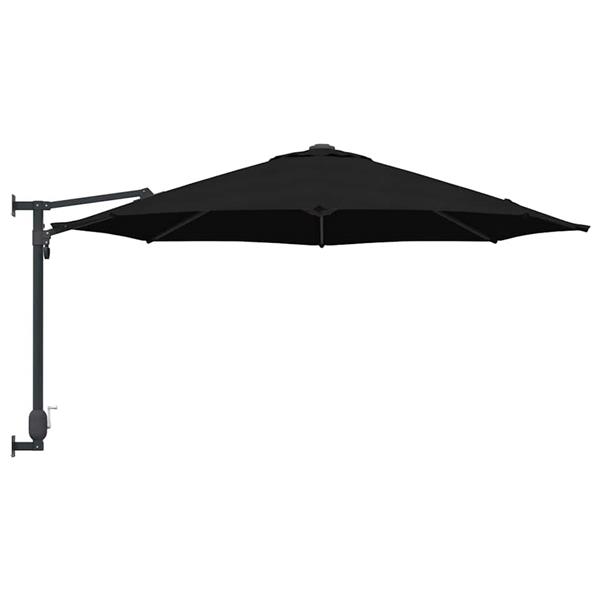 Grote foto vidaxl tuinparasol zwart en zwart 248 x 248 x 148 cm tuin en terras overige tuin en terras