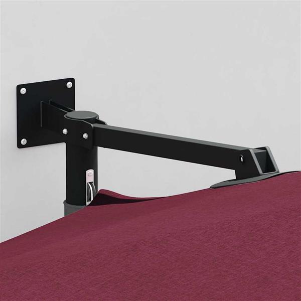 Grote foto vidaxl tuinparasol rood en zwart 248 x 248 x 148 cm polyester en staal tuin en terras overige tuin en terras