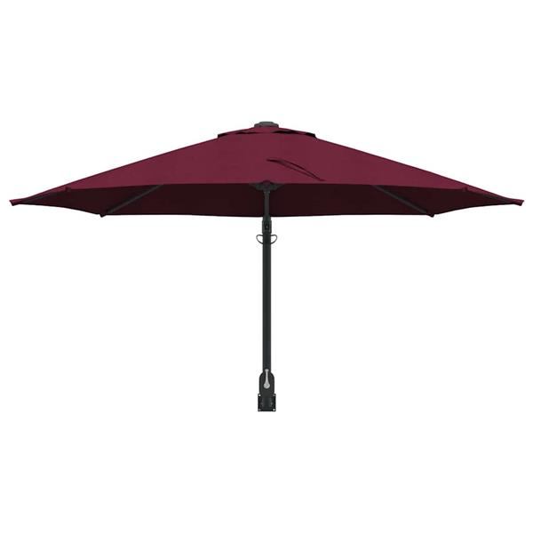 Grote foto vidaxl tuinparasol rood en zwart 248 x 248 x 148 cm polyester en staal tuin en terras overige tuin en terras