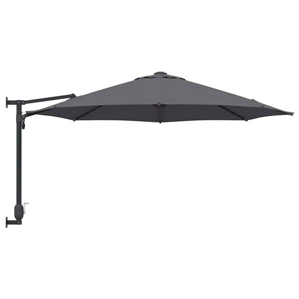 Grote foto vidaxl tuinparasol antraciet 248 x 248 x 148 cm polyester en staal tuin en terras overige tuin en terras