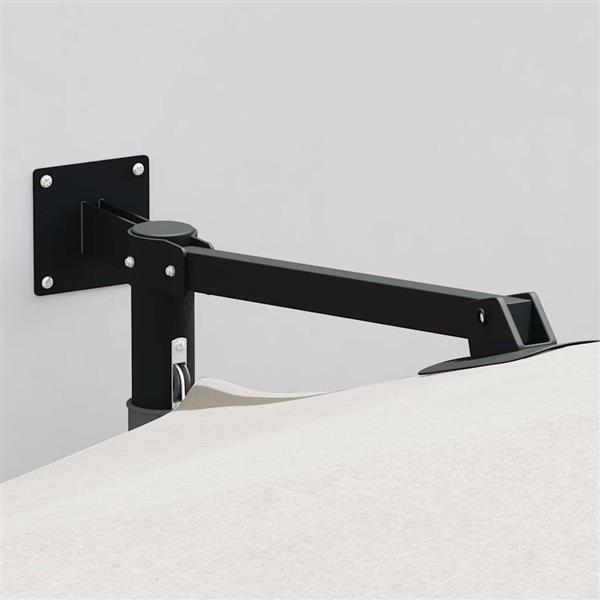 Grote foto vidaxl tuinparasol beige en zwart 248 x 248 x 148 cm tuin en terras overige tuin en terras