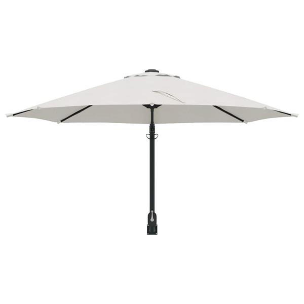 Grote foto vidaxl tuinparasol beige en zwart 248 x 248 x 148 cm tuin en terras overige tuin en terras