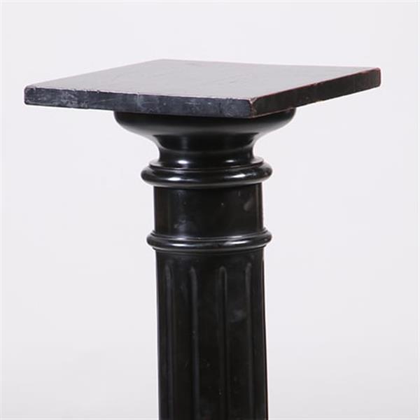 Grote foto zwart gepolitoerde zuil met cannelures ca 1875 hollands no.322115 antiek en kunst stoelen en banken