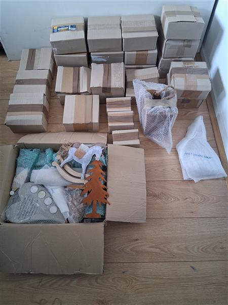 Grote foto partijgoederen betonnen waxinelichten ect. zakelijke goederen partijgoederen