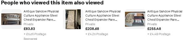 Grote foto the sandow steel chest expander in box antiek en kunst overige in antiek gebruiksvoorwerpen