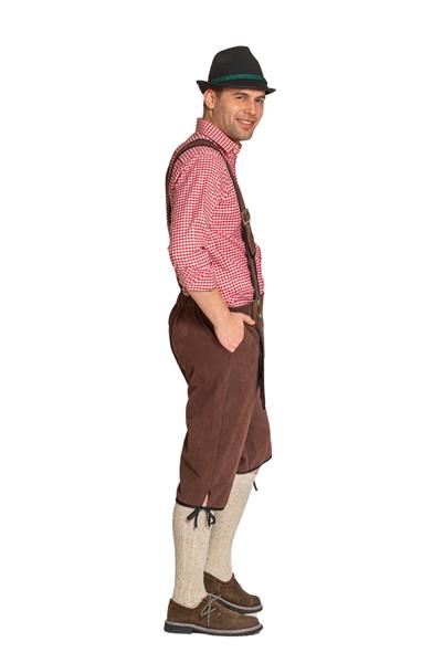 Grote foto lederhose johann met verstelbare bretels donkerbruin lang verzamelen overige verzamelingen