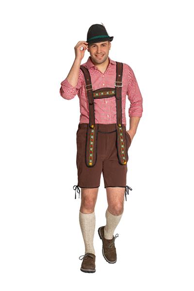 Grote foto lederhose johann met verstelbare bretels donkerbruin kort verzamelen overige verzamelingen