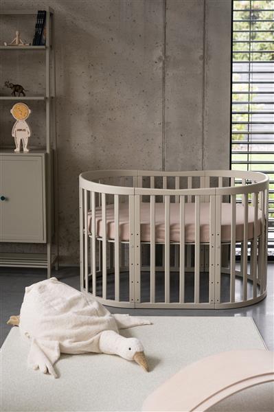 Grote foto hoeslaken voor 7 in 1 bed ovaal groot 100 katoen wit kinderen en baby complete kinderkamers