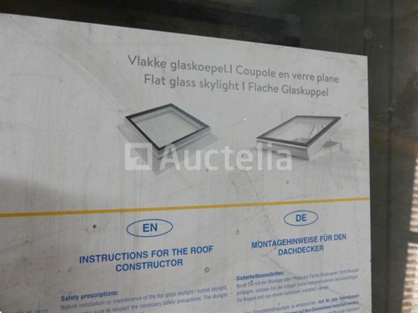Grote foto skylux window 2 vlakke glazen koepel doe het zelf en verbouw onderdelen en accessoires