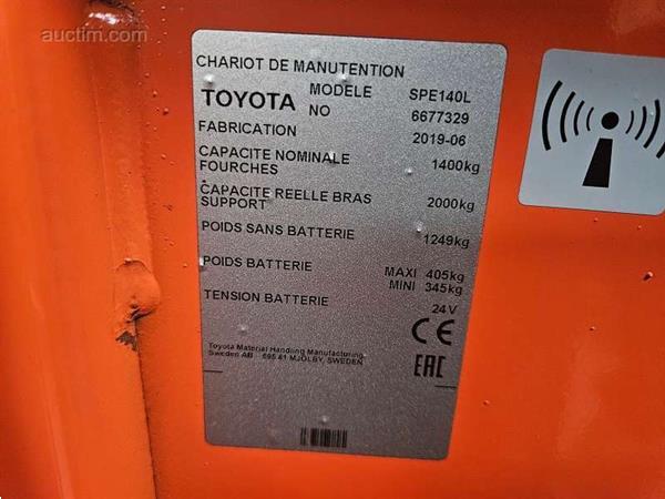 Grote foto toyota spe140l elektrische stapelaar doe het zelf en verbouw hefwerktuigen