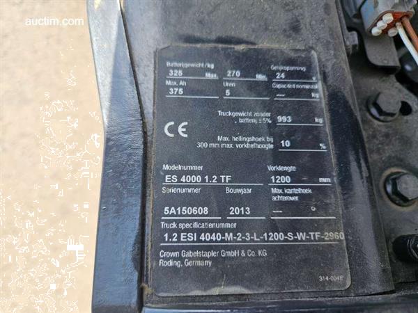 Grote foto crown es 4000 eletrische stapelaar met steunarm doe het zelf en verbouw hefwerktuigen