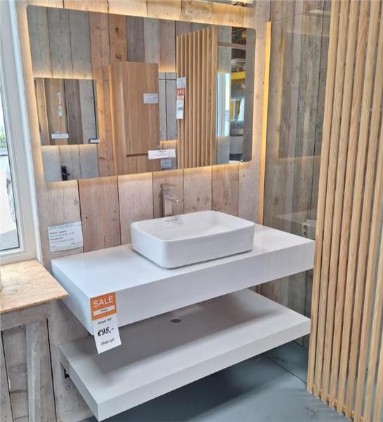 Grote foto design zwevend meubel glans wit lerum 120 huis en inrichting badkamermeubels