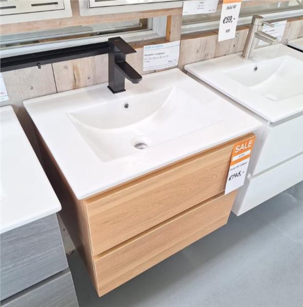 Grote foto goedkoop badkamermeubel met wastafel kode 60 eiken doe het zelf en verbouw sanitair