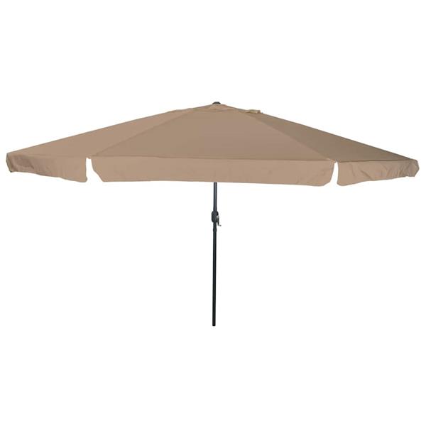 Grote foto vidaxl tuinparasol taupe en zwart 395 x 395 x 245 cm tuin en terras overige tuin en terras
