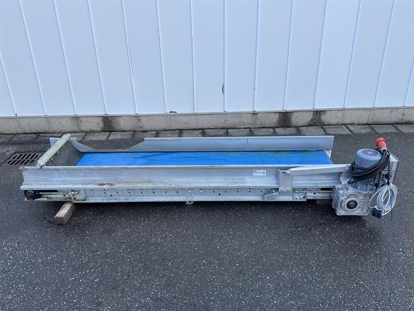 Grote foto flauw transportband 270 x 55 cm met omvormer agrarisch transportbanden