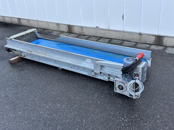 Grote foto flauw transportband 270 x 55 cm met omvormer agrarisch transportbanden