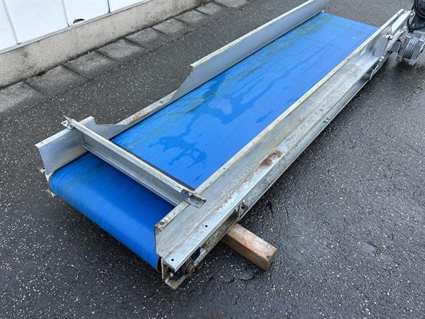 Grote foto flauw transportband 270 x 55 cm met omvormer agrarisch transportbanden